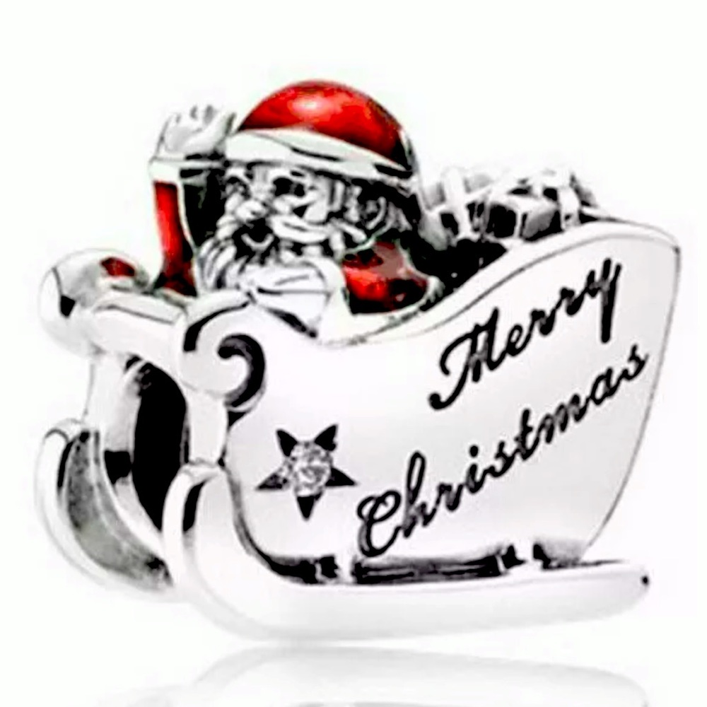 New Santa S925 Charm Bead Fit Original Pandora